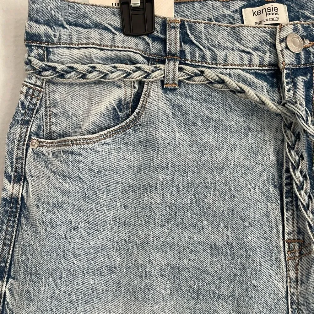 Kensie Light Blue Flare Jeans Retro Luxe Stretch Color: Stone Wash Size: 14/32